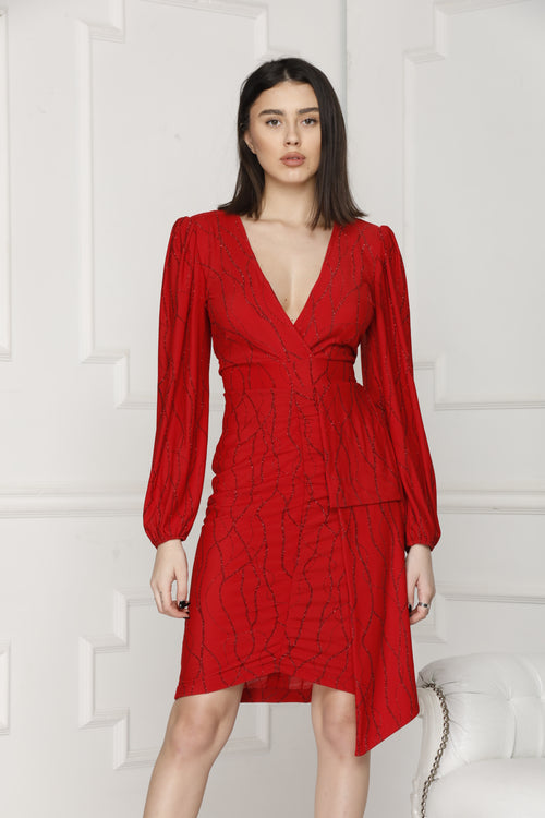 Red Lurex Perfect Party Dress