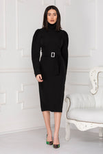 Black Midi Luxe dress.