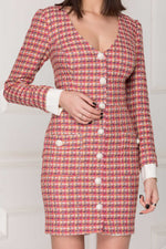 Business Woman dress full details with an elegant V neckline.