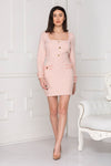 Classic Pink Tweed Dress.