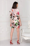 Floral Luxe Satin Dress Full Back.