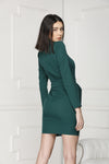 Green Mini Luxe Dress Back side.