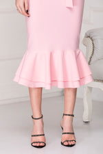 La dolce vita midi dress details.