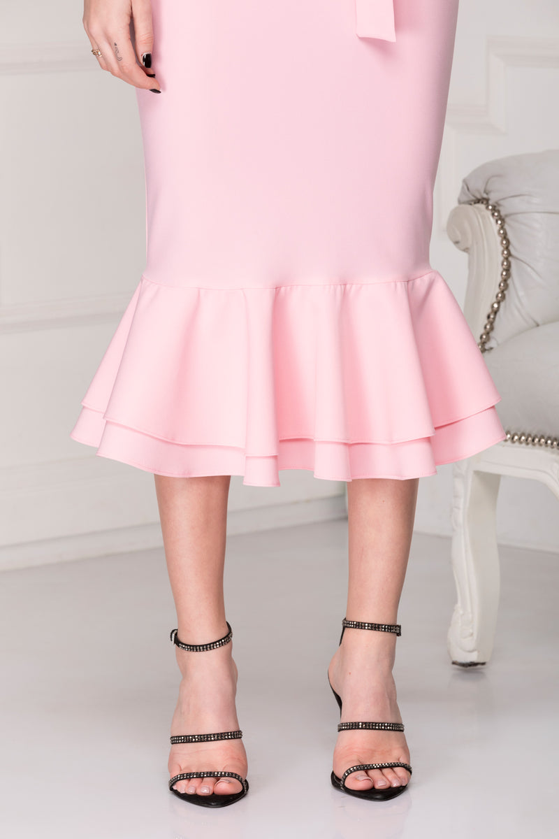 La dolce vita midi dress details.