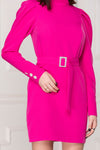 Mini luxe dress details pink colour.