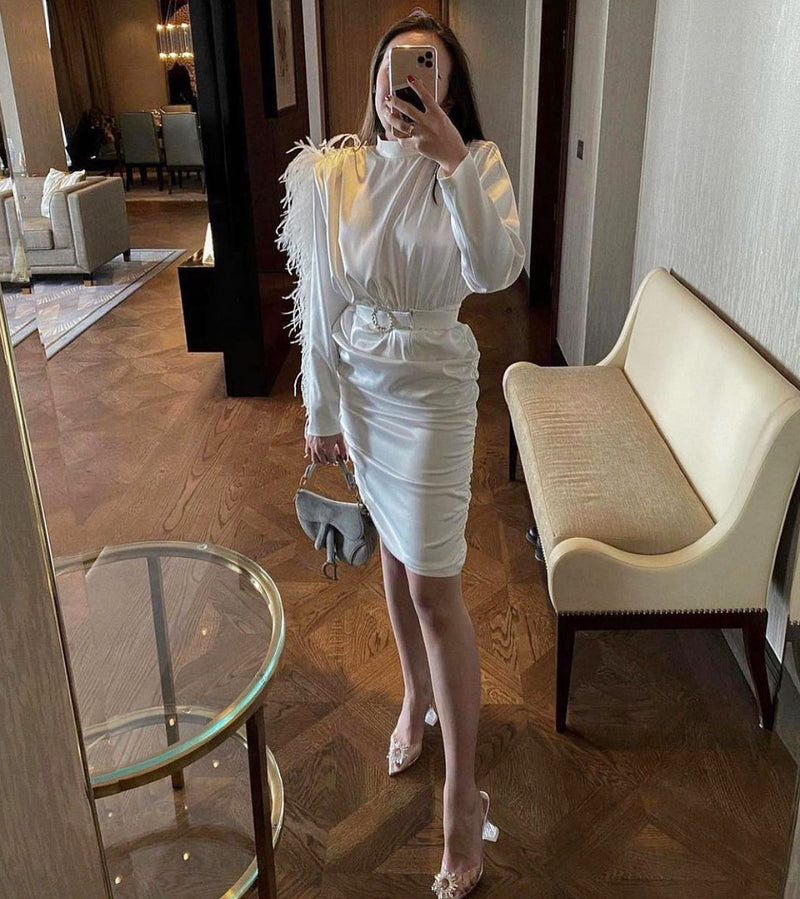 Nadine Feathers Dress