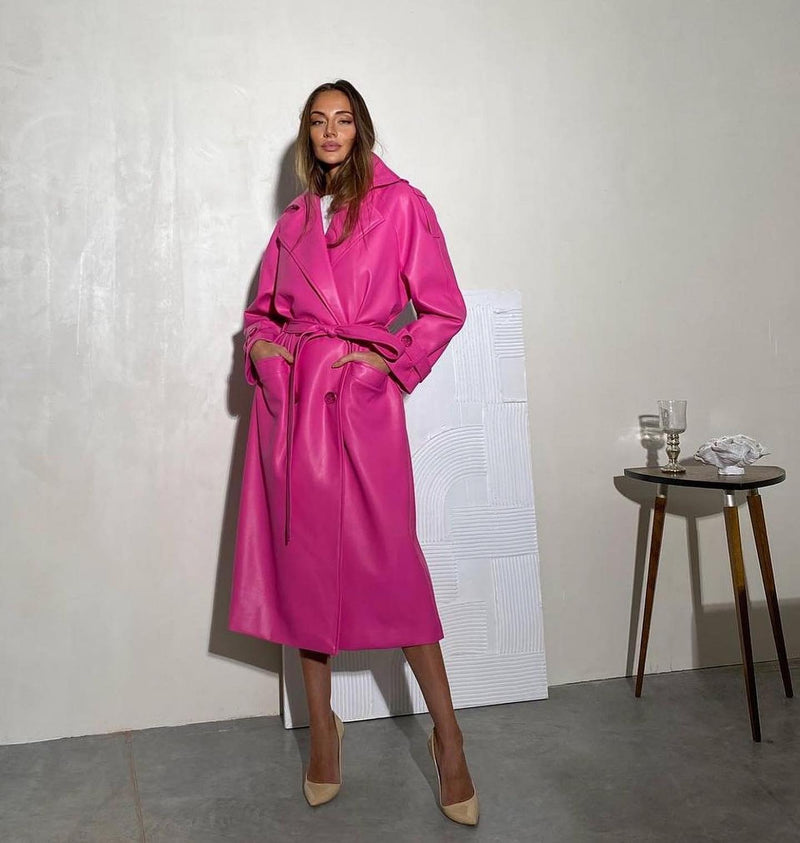 Anisia Leather Trench